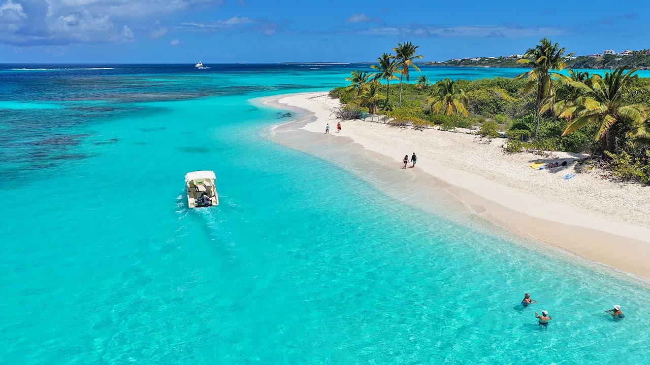 White sand and turquoise water at Shoal Bay East, Anguilla