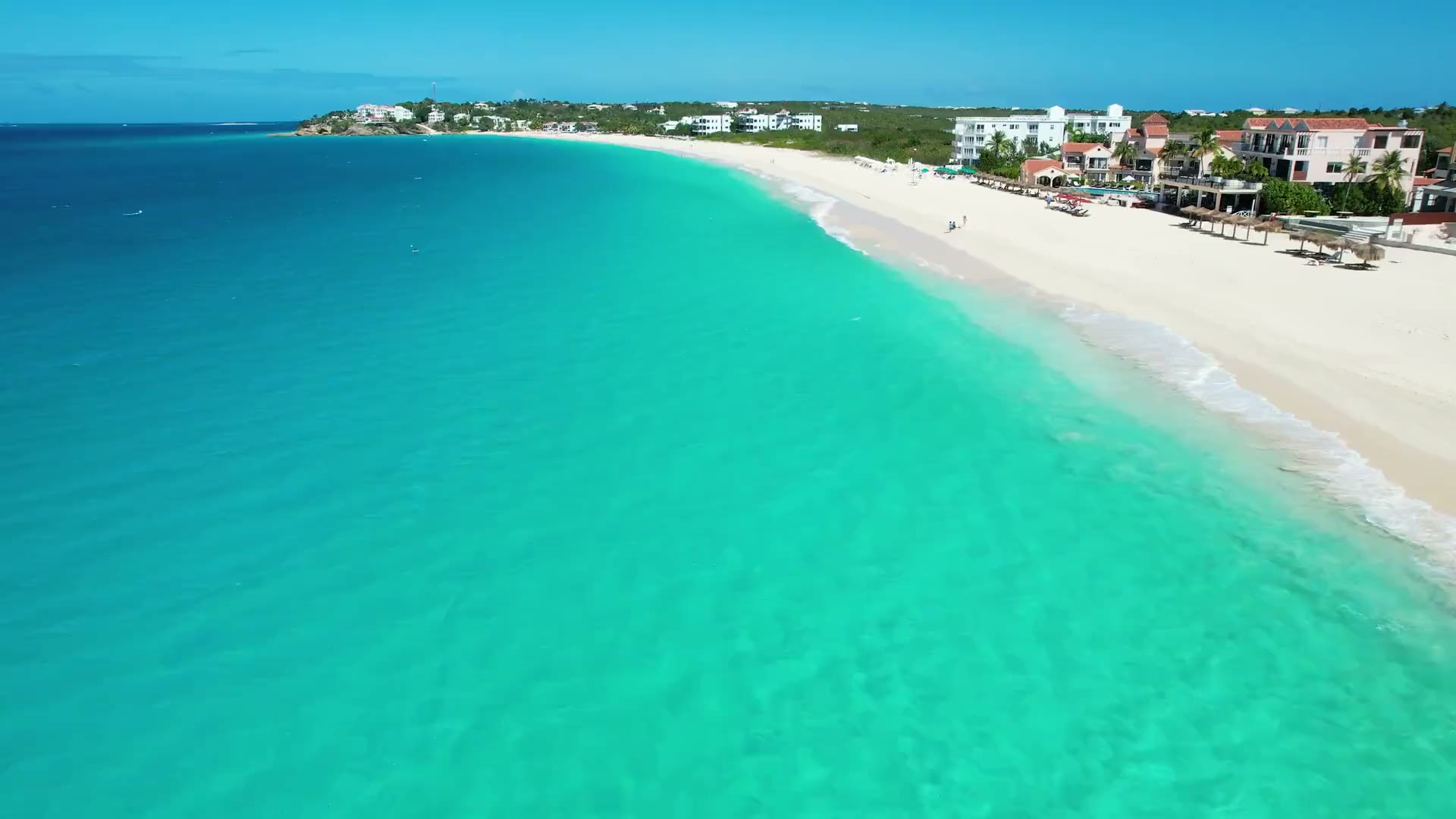 Aerial footage of the Anguilla coastline